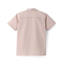 Pine Kids Cotton Knit Half Sleeves Solid Color Shirt - Tan