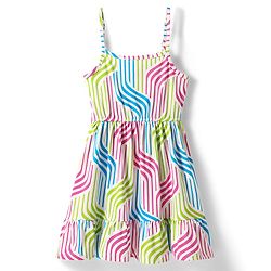 Pine Kids Cotton Knit Sleeveless Printed Frock - Multicolor