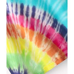 Pine Kids Marvel Terry Knit Half Sleeves Oversized And Drop Shoulder T-Shirt With Avengers Graphics And Tie And Dye Detailing - Green & Light Blue