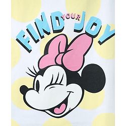 Pine Kids Disney Half Sleeves Oversized Drop Shoulder T-Shirt With Minnie Mouse Family Graphic Pack Of 2 - Pink & Yellow