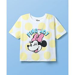 Pine Kids Disney Half Sleeves Oversized Drop Shoulder T-Shirt With Minnie Mouse Family Graphic Pack Of 2 - Pink & Yellow