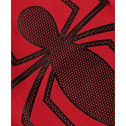 Pine Kids Marvel Single Jersey Knit Half Sleeves Drop Shoulder T-Shirt With Spider Man Graphic - Red