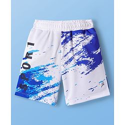 Pine Active Knit Sleeveless Basketball Printed T-Shirt & Shorts Set - White