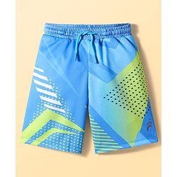 Pine Active Knit Sleeveless Printed Basketball T-Shirt & Shorts Set - Blue