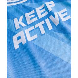 Pine Active Knit Sleeveless Printed Basketball T-Shirt & Shorts Set - Blue