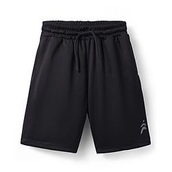 Pine Active Knit Half Sleeves Printed T-Shirt & Shorts - Black