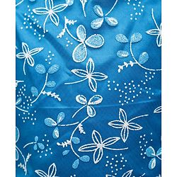 Pine Kids Woven Cold Shoulder Sleeves Party Dress With Floral Print - Blue
