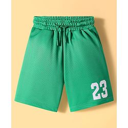 Pine Active Knit Sleeveless Number Printed Basketball T-Shirt & Shorts Set - Green