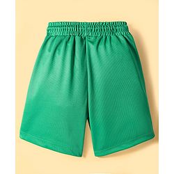 Pine Active Knit Sleeveless Number Printed Basketball T-Shirt & Shorts Set - Green