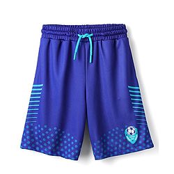 Pine Active Half Sleeves T-Shirt With Shorts Set With Football Print - Blue