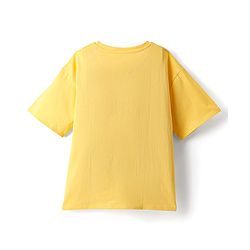 Pine Kids Marvel Single Jersey Knit Half Sleeves Drop Shoulder T-Shirt & Short Set With Captain America Graphics - Yellow & Blue