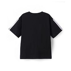 Pine Kids Disney Terry Knit Half Sleeves Oversize And Drop Shoulder T-Shirt With Mickey Mouse Graphics - Black