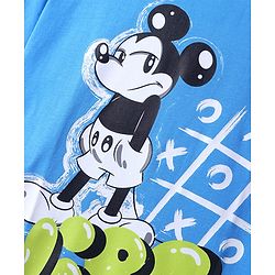 Pine Kids Disney Half Sleeves Front & Back Mickey Mouse Graphic T-Shirt - Blue