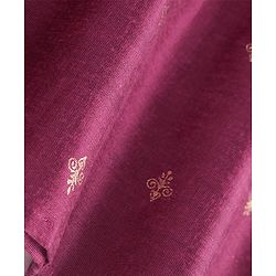 Pine Kids Woven Full Sleeves Kurta Pyjama Set with Floral Foil Print - Purple