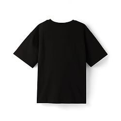 Pine Kids Marvel Terry Knit Half Sleeves Oversize And Drop Shoulder T-Shirt With Spider-Man Graphics - Black