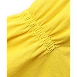 Pine Kids Cotton Woven Half Sleeves Solid Shirt Style Frock - Golden