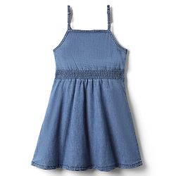 Pine Kids Cotton Woven Sleeveless Solid Frock - Blue