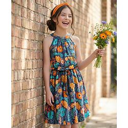 Pine Kids Female One Piece Dresses/Frocks 5-6Y Multi Colors