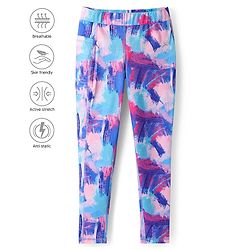 Pine Active Full Length Super Stretch Leggings - Purple & Blue