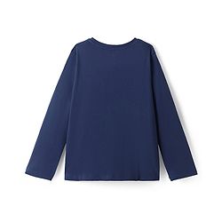Pine Kids Disney Single Jersey Knit Full Sleeves Night Suit with Minnie & Friends Graphics - Navy Blue