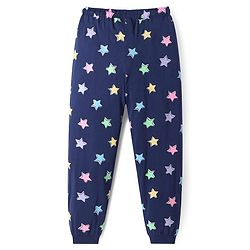 Pine Kids Disney Single Jersey Knit Full Sleeves Night Suit with Minnie & Friends Graphics - Navy Blue