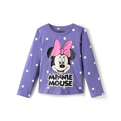 Pine Kids Disney Single Jersey Knit Full Sleeves Night Suit with Minnie Mouse Graphics - Purple