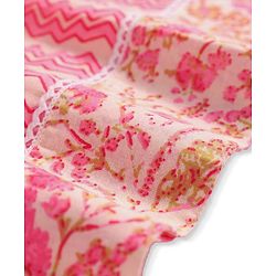 Pine Kids Viscose Woven Three Fourth Sleeves Floral Printed Kurta Salwar Set - Pink
