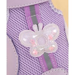 Pine Kids Velcro Closure Sandals With Butterfly Applique - Purple