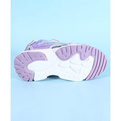 Pine Kids Sandals with Velcro Closure & Hearts Print - Purple