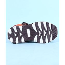 Pine Kids Sandals with Velcro Closure & Astronaut Applique - Brown