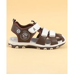 Pine Kids Velcro Closure Solid Sandals - Brown