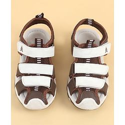 Pine Kids Velcro Closure Solid Sandals - Brown