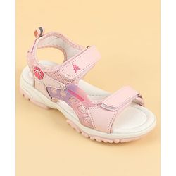 Pine Kids Velcro Closure Solid Sandals - Pink