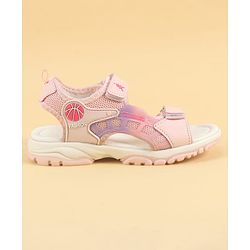 Pine Kids Velcro Closure Solid Sandals - Pink