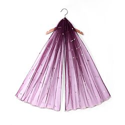 Pine Kids Woven Half Sleeves Floral Sequinned Choli Lehenga Set with Dupatta - Wine