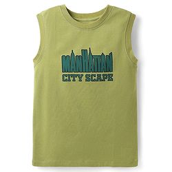 Pine Kids Viscose Woven Half Sleeves Shirt with T-Shirt & Text Print - Black & Green