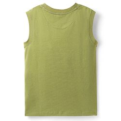 Pine Kids Viscose Woven Half Sleeves Shirt with T-Shirt & Text Print - Black & Green