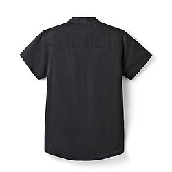 Pine Kids Viscose Woven Half Sleeves Shirt with T-Shirt & Text Print - Black & Green