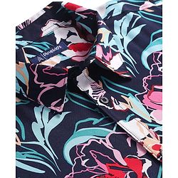 Pine Kids Cotton Woven Half Sleeves Floral Print Shirt - Multicolour