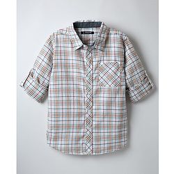 Pine Kids Cotton Woven Full Sleeves Checkered Shirt - Multicolour