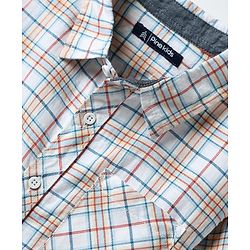 Pine Kids Cotton Woven Full Sleeves Checkered Shirt - Multicolour