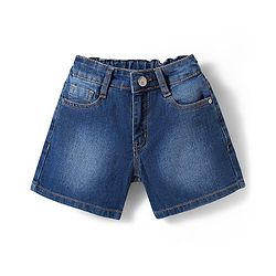 Pine Kids Cotton Woven Knee Length Solid Color Shorts - Navy Blue