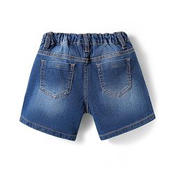 Pine Kids Cotton Woven Knee Length Solid Color Shorts - Navy Blue