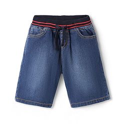 Pine Kids Woven Knee Length Solid Color Shorts - Blue