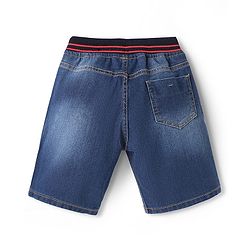 Pine Kids Woven Knee Length Solid Color Shorts - Blue