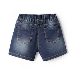 Pine Kids Woven Knee Length Solid Color Shorts - Navy Blue