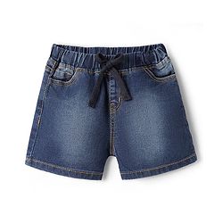 Pine Kids Woven Knee Length Solid Color Shorts - Navy Blue