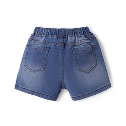 Pine Kids Woven Knee Length Solid Color Shorts - Blue