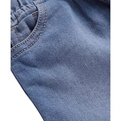 Pine Kids Woven Knee Length Solid Color Shorts - Light Blue