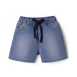 Pine Kids Woven Knee Length Solid Color Shorts - Light Blue